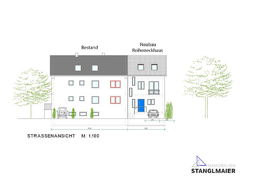 Exklusiver Neubau! Zeitgemäßes Reiheneckhaus auf großem sonnigen Grundstück - Bild 3069701