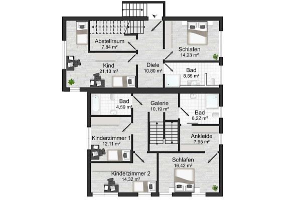 Grundriss 1. Obergeschoss